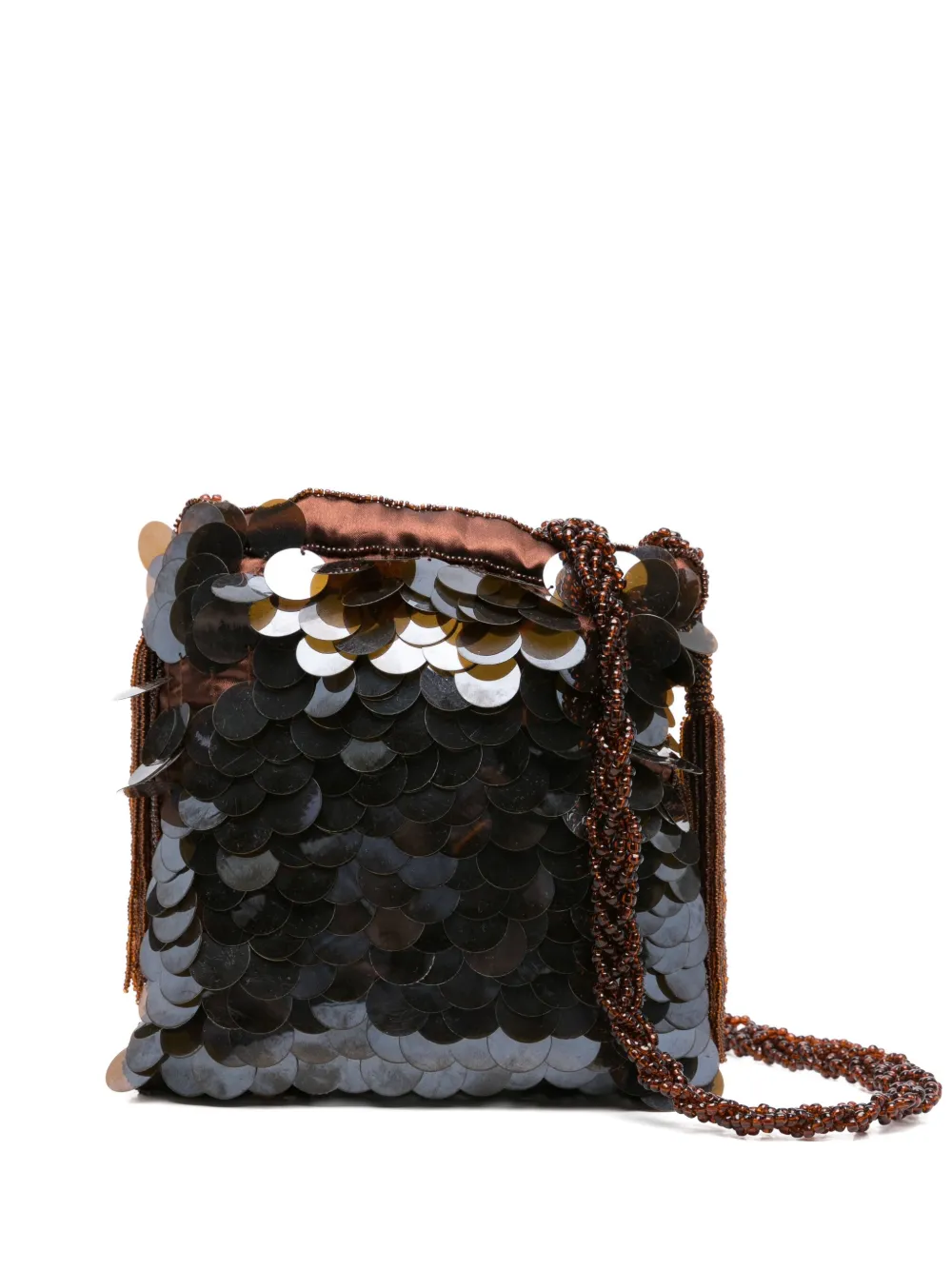 P.A.R.O.S.H. sequinned beaded cross body bag Bruin