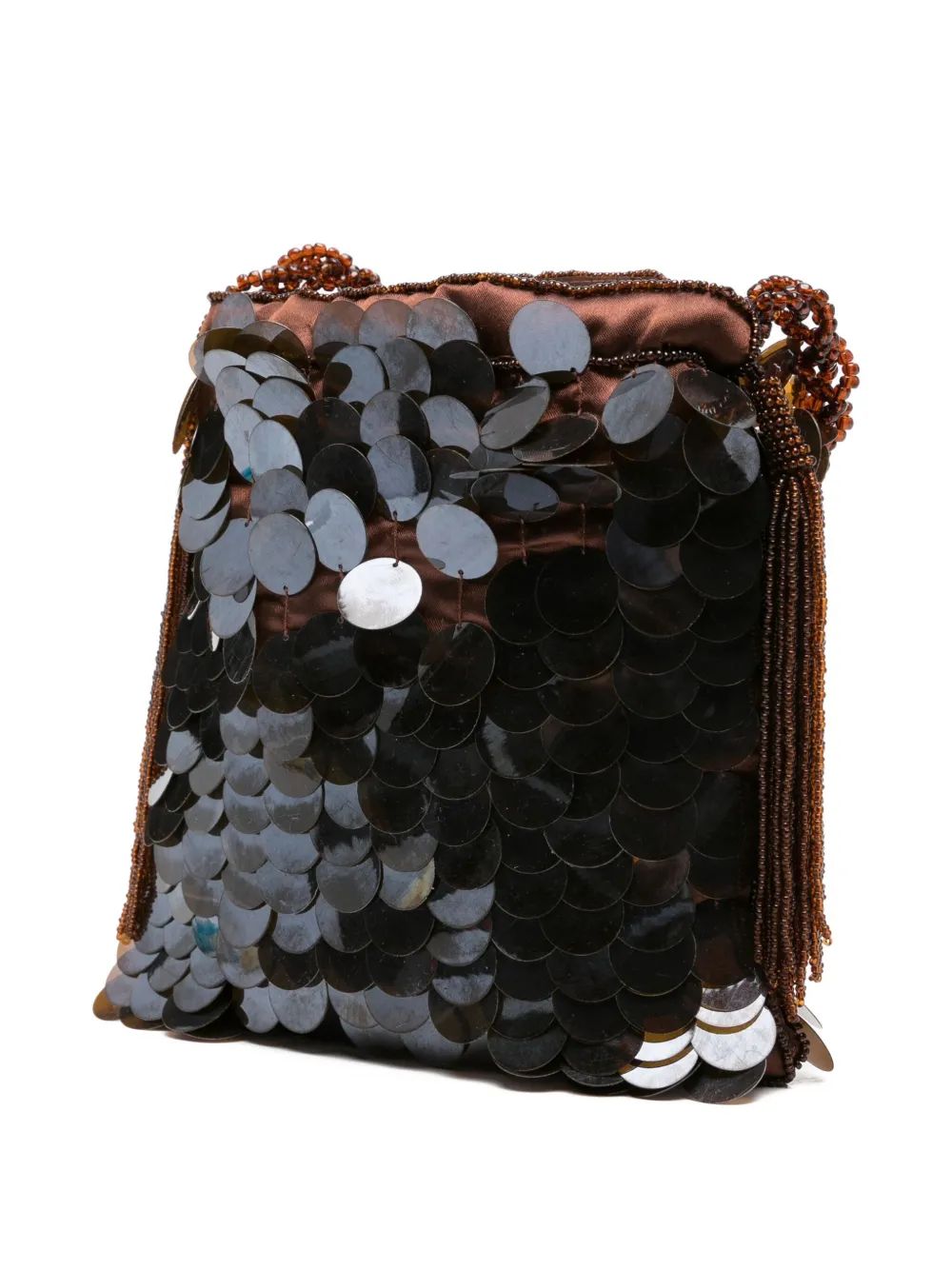 P.A.R.O.S.H. sequinned beaded cross body bag Bruin