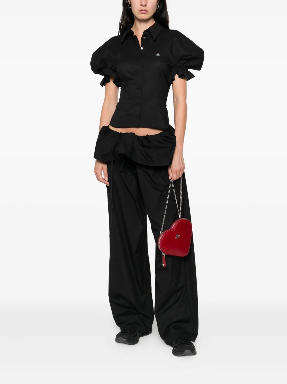 Vivienne Westwood Gexy puff-sleeve button shirt Zwart