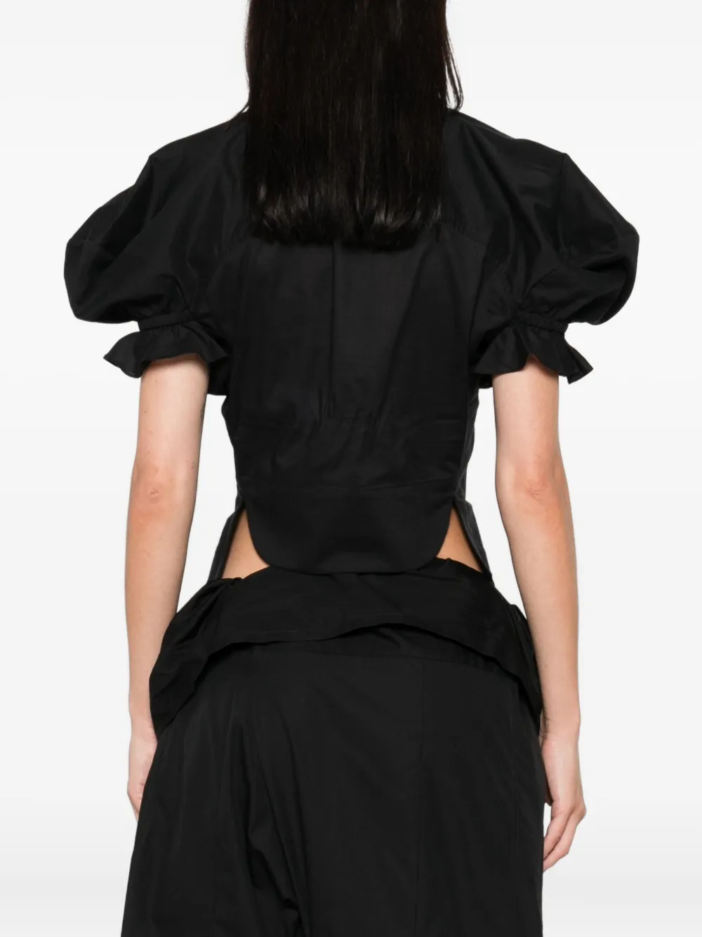 Vivienne Westwood Gexy puff-sleeve button shirt Zwart