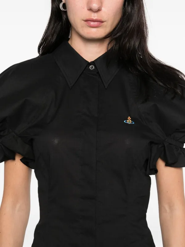 Vivienne Westwood Gexy puff-sleeve Button Shirt | Black | FARFETCH
