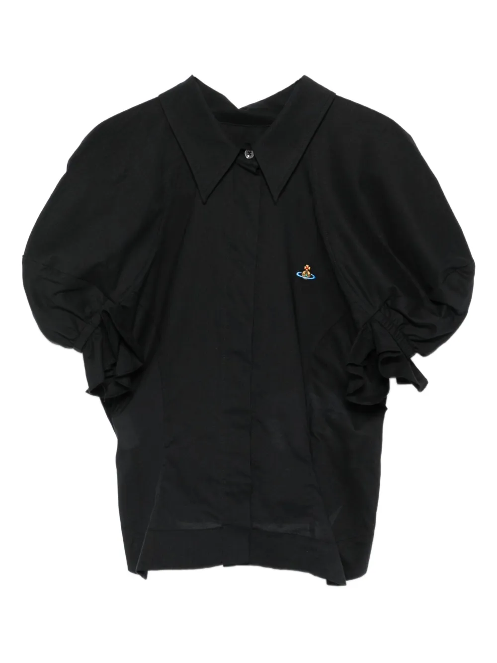 Vivienne Westwood Gexy puff-sleeve button shirt Zwart