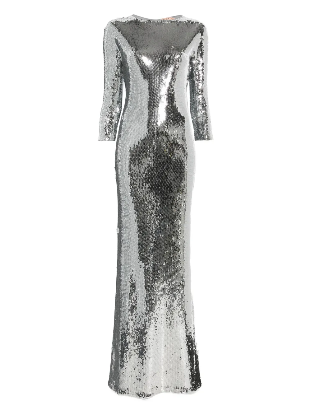N°21 Sequinned Maxi Dress In Gray