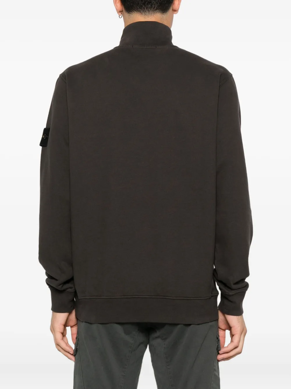 Stone Island 6100068 half-zip cotton sweatshirt Groen