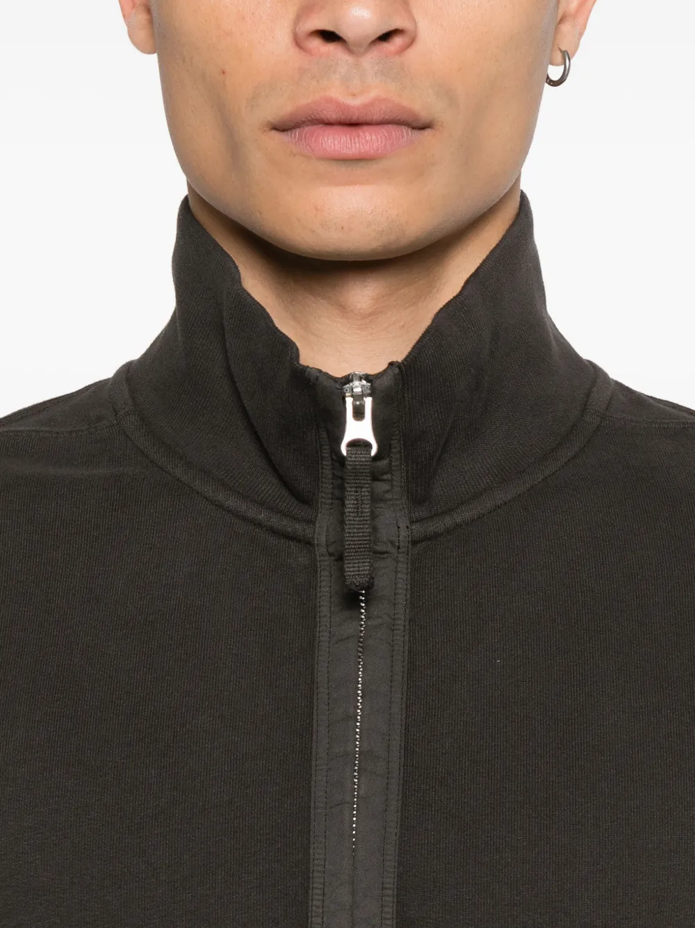 Stone Island 6100068 half-zip cotton sweatshirt Groen