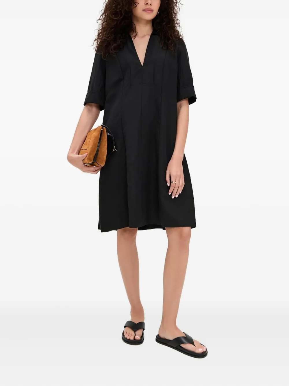 Vince collared short-sleeve dress | Black | Image 1