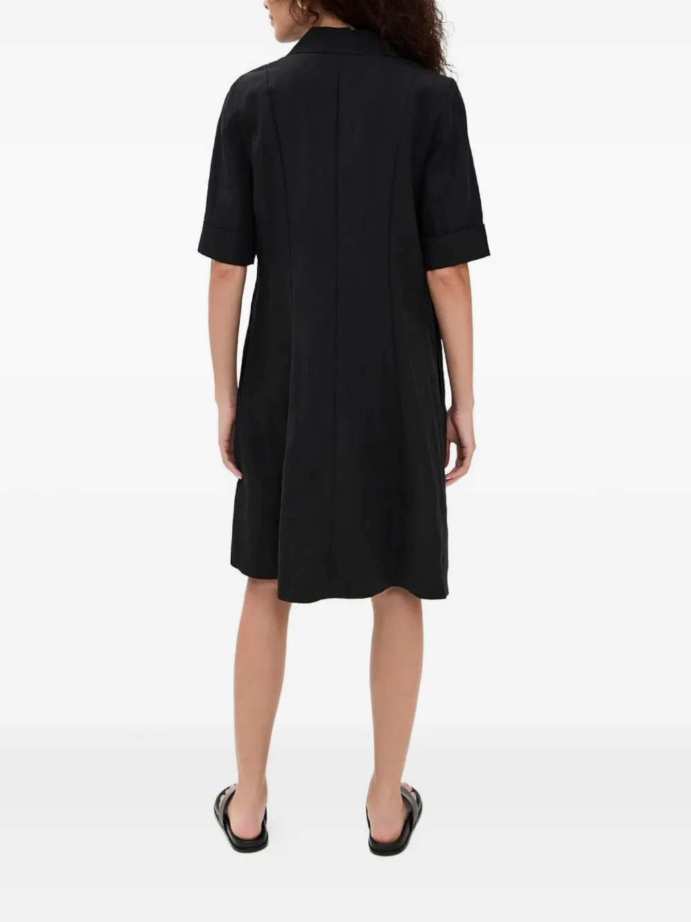 Vince Jurk met kraag en korte mouwen Zwart