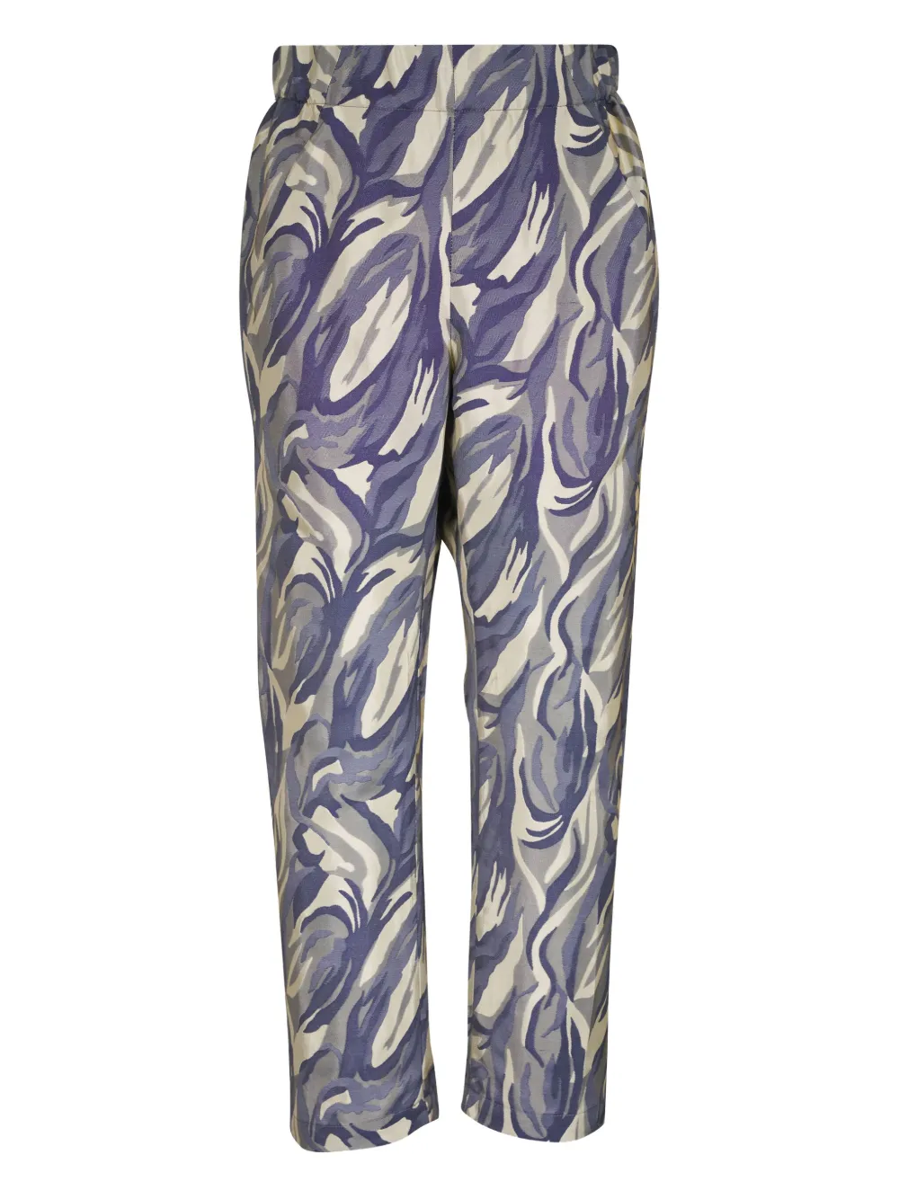 Zero + Maria Cornejo abstract-print elasticated-waist trousers | Blue | Image 1
