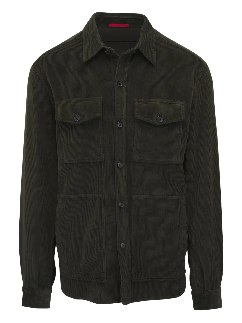 Isaia corduroy pocketed shirt jacket | Green | Image 1