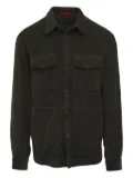Isaia corduroy pocketed shirt jacket - Green