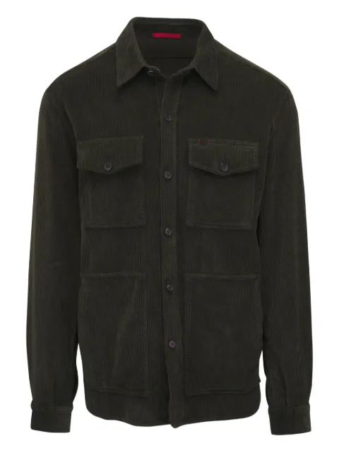 Isaia corduroy pocketed shirt jacket