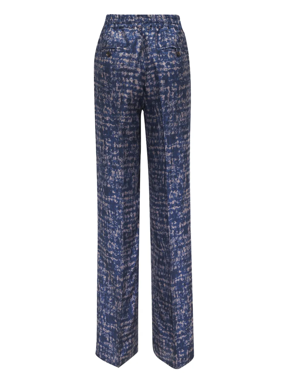 Kiton Broek met abstracte print - Blauw