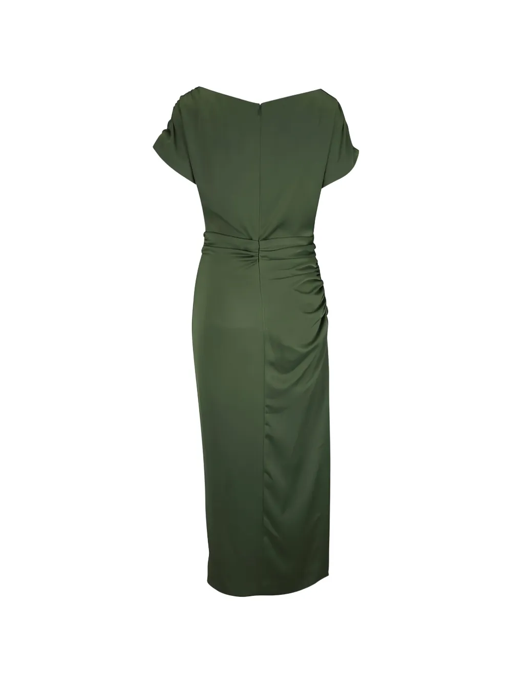 Lela Rose draped-detail midi dress - Groen