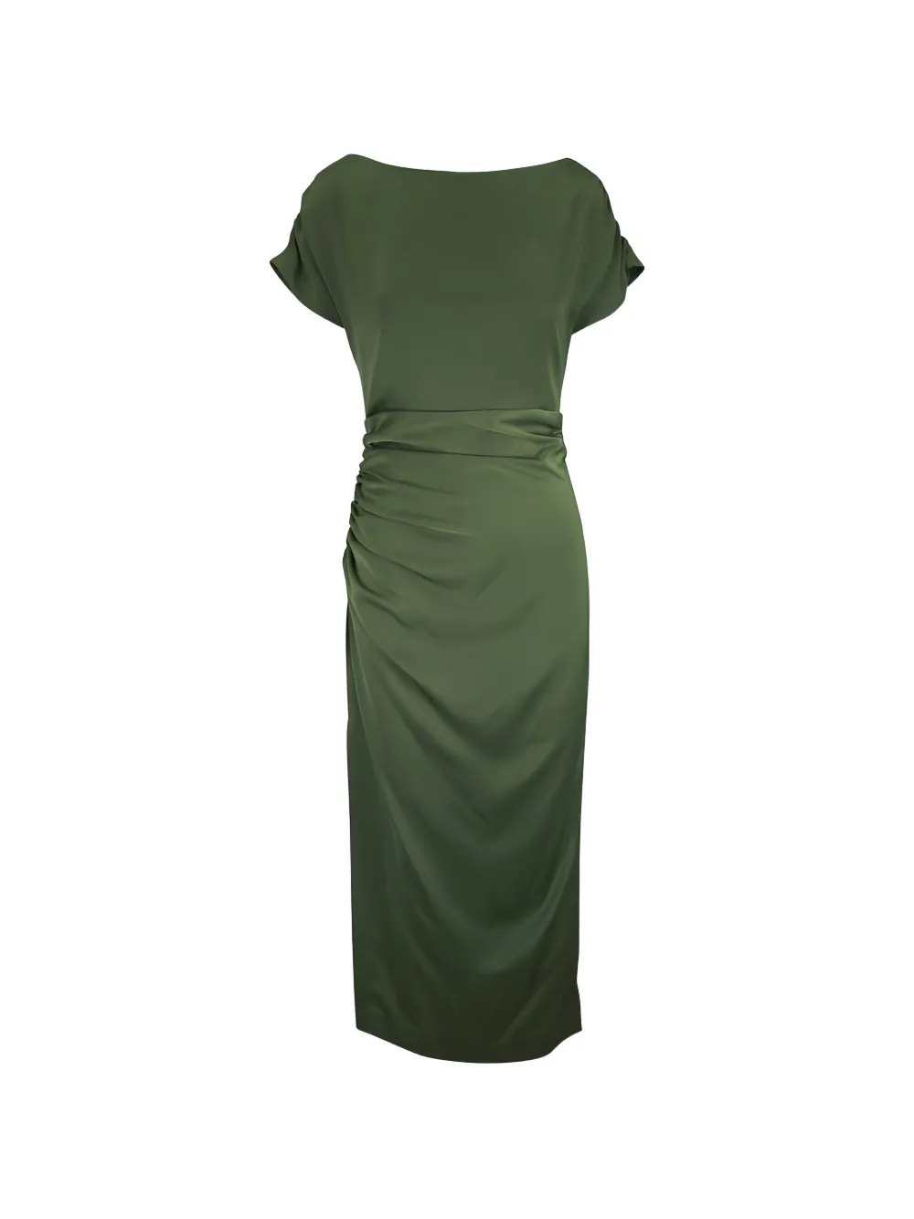 Lela Rose draped-detail midi dress - Verde
