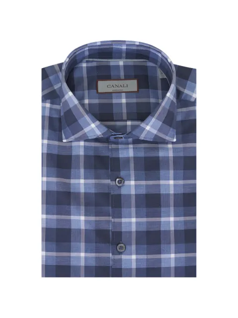Canali checked buttoned shirt