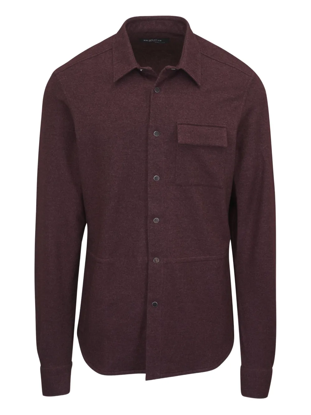 Kiton button-fastening patch-pocket shirt jacket | Red | Image 1