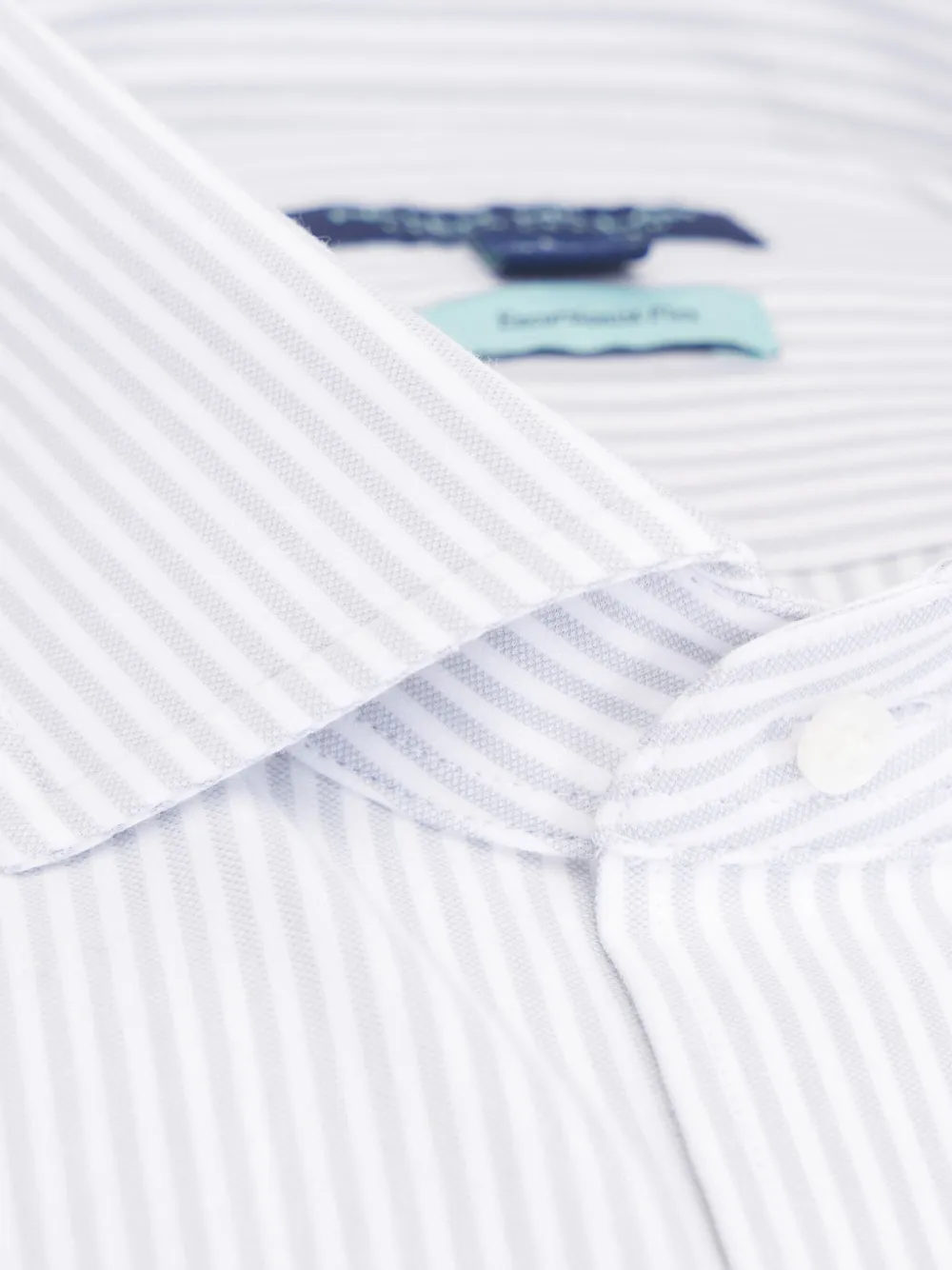 Peter Millar Striped-pattern Buttoned Shirt In Gray