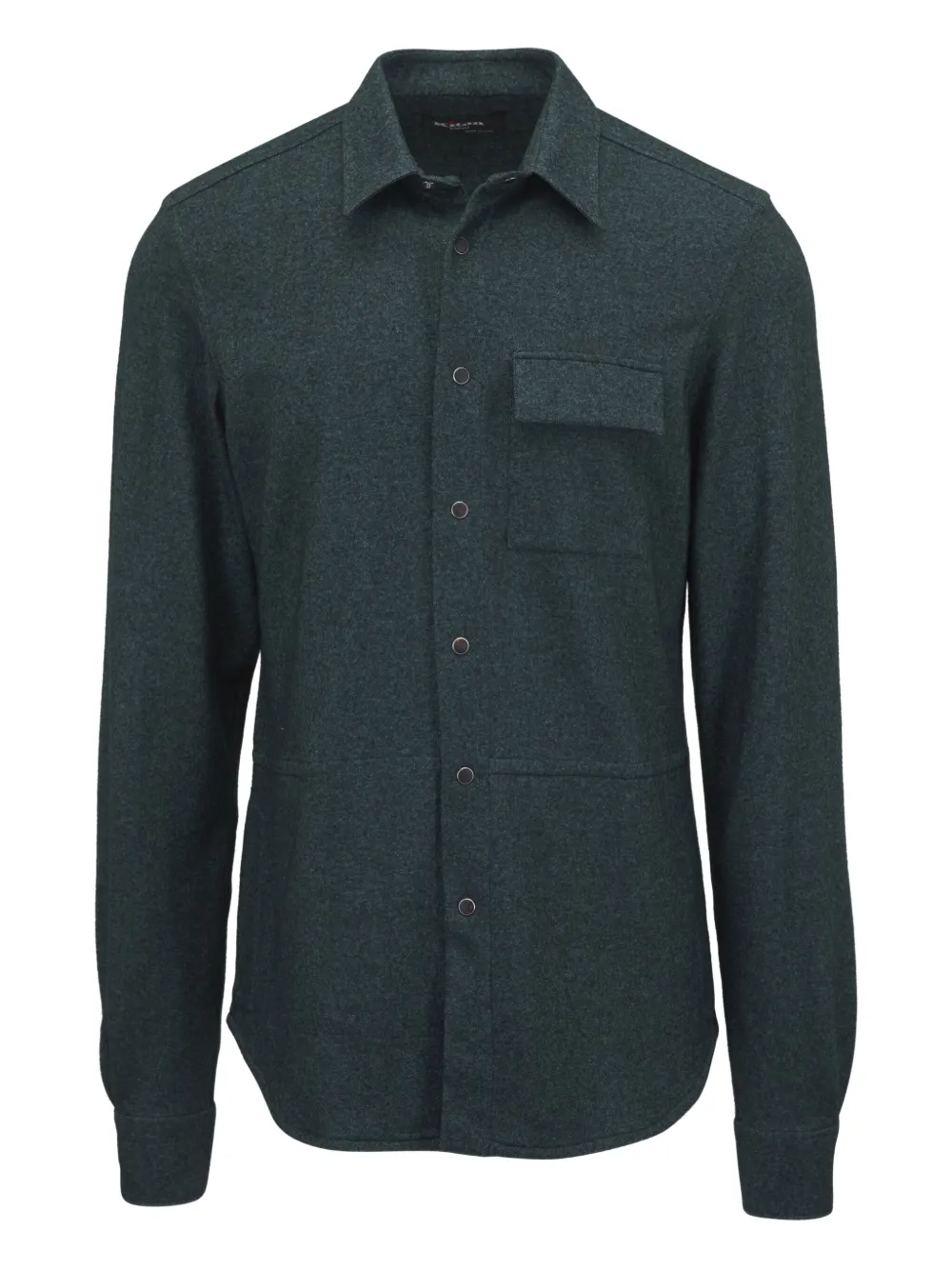 Kiton button-fastening patch-pocket shirt | Green | Image 1