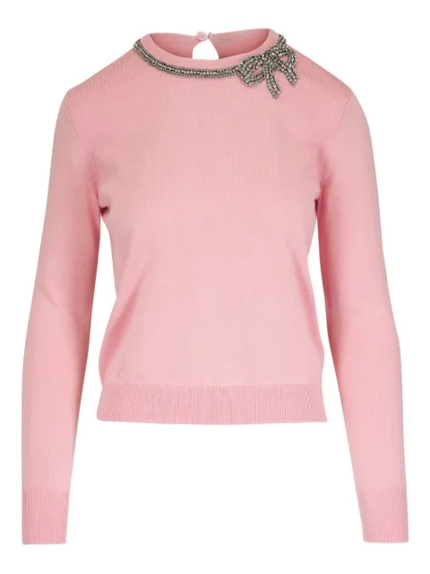 Carolina Herrera top corto con detalle de moño