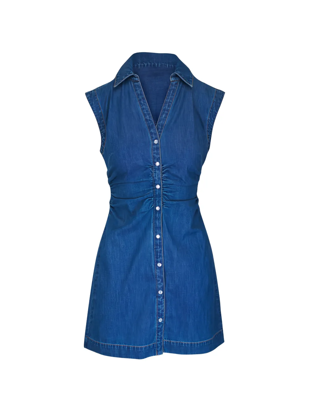 Veronica Beard collared gathered dress - Blu