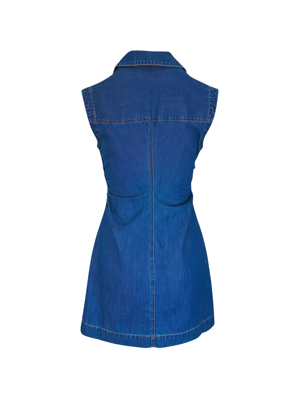 Veronica Beard collared gathered dress - Blauw