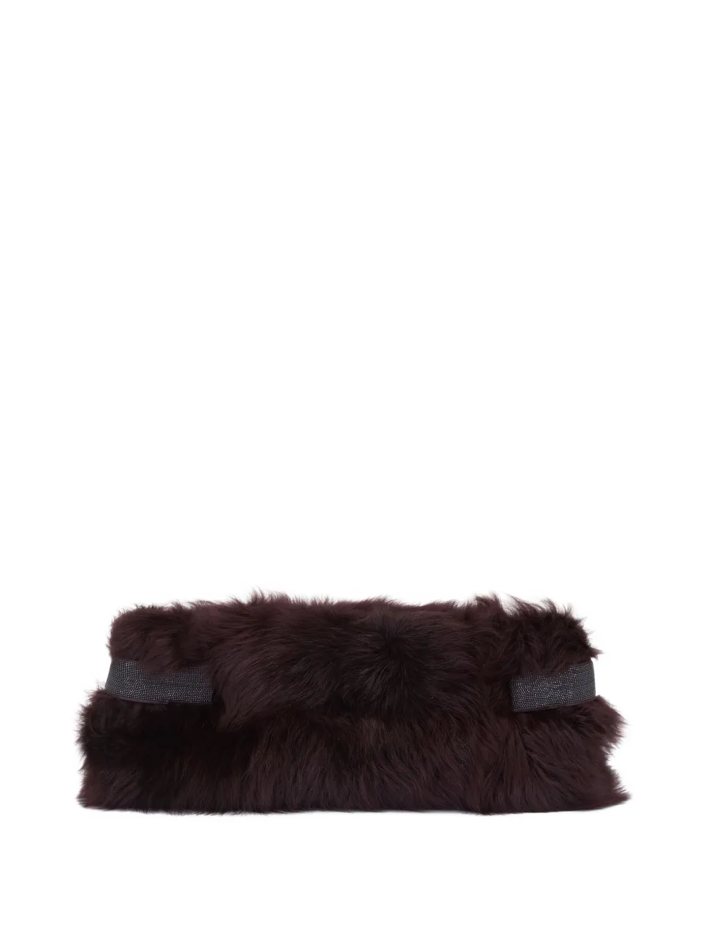 Brunello Cucinelli Clutch met lammy afwerking - Rood