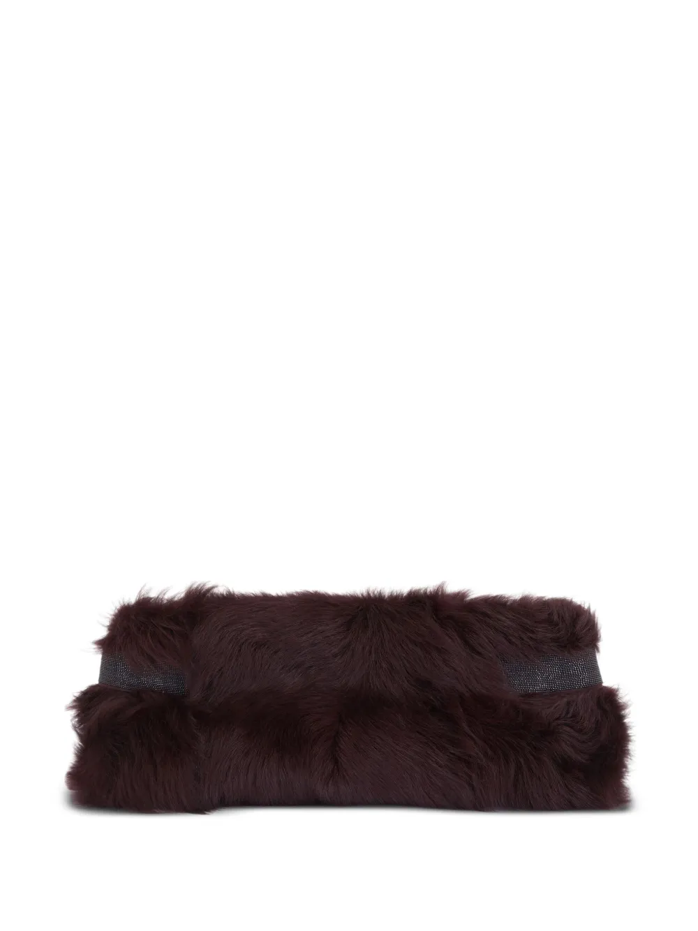 Brunello Cucinelli Clutch met lammy afwerking Rood
