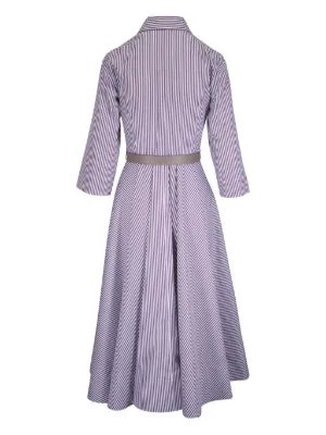 Striped Georgette Michael Michael Kors Chevron Georgette Belted