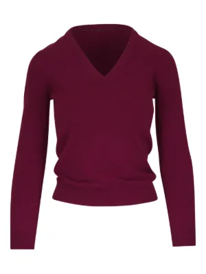 Brunello Cucinelli v-neck long-sleeve Sweater | Purple | FARFETCH KW
