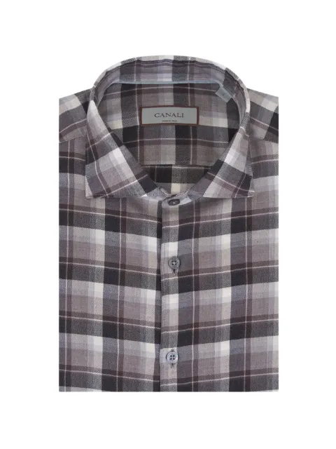 Canali plaid-pattern shirt 