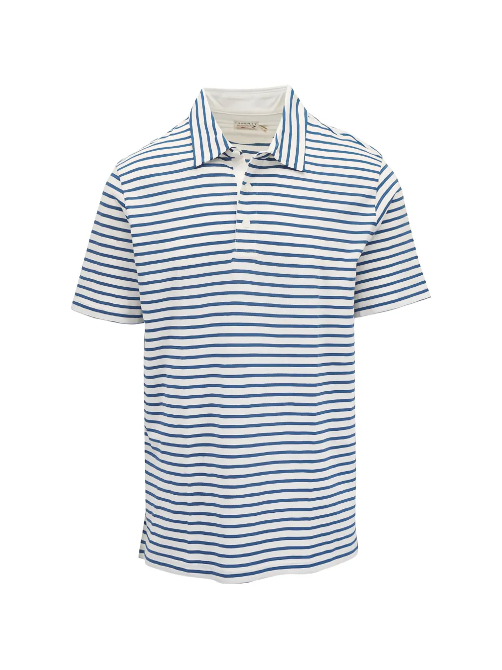 FAHERTY short-sleeve striped polo shirt - Bianco