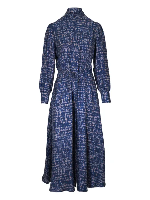 Kiton abstract-print midi dress