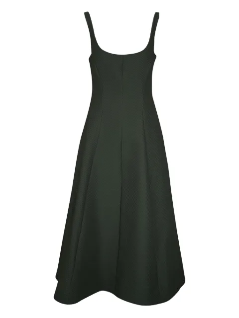 Lela Rose vestido acampanado de canalé