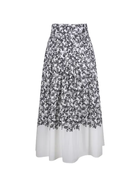 Akris Punto floral-print midi skirt