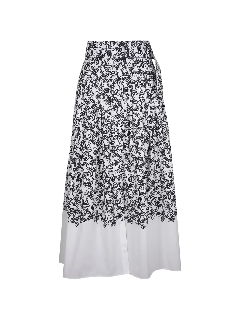 Akris Punto floral-print midi skirt - Wit