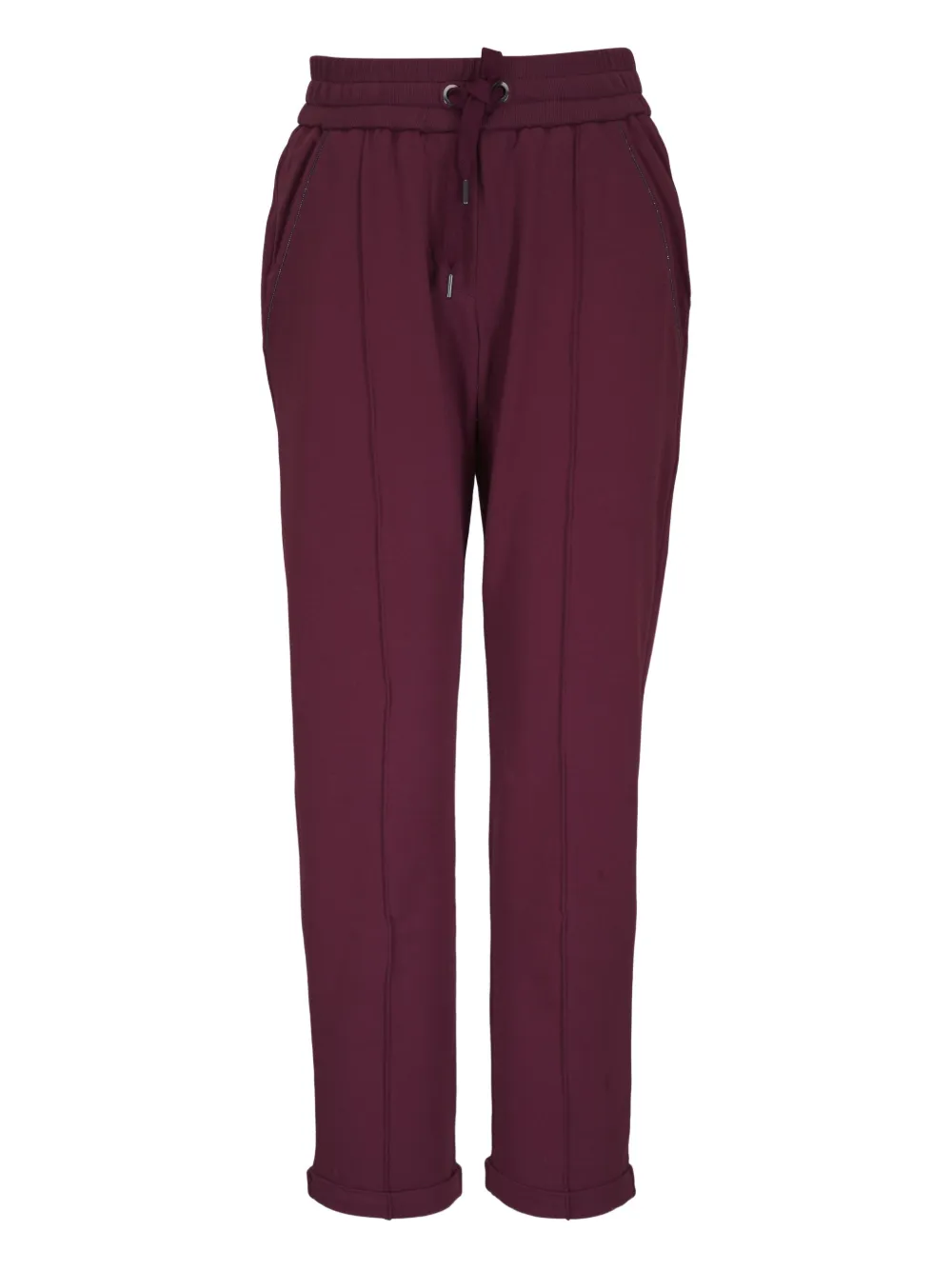 Brunello Cucinelli Drawstring Track Pants In Brown