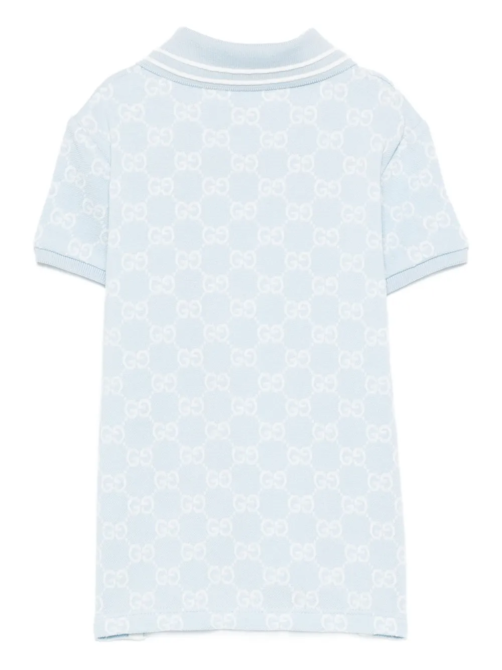 Gucci Kids Poloshirt met GG-patroon Blauw