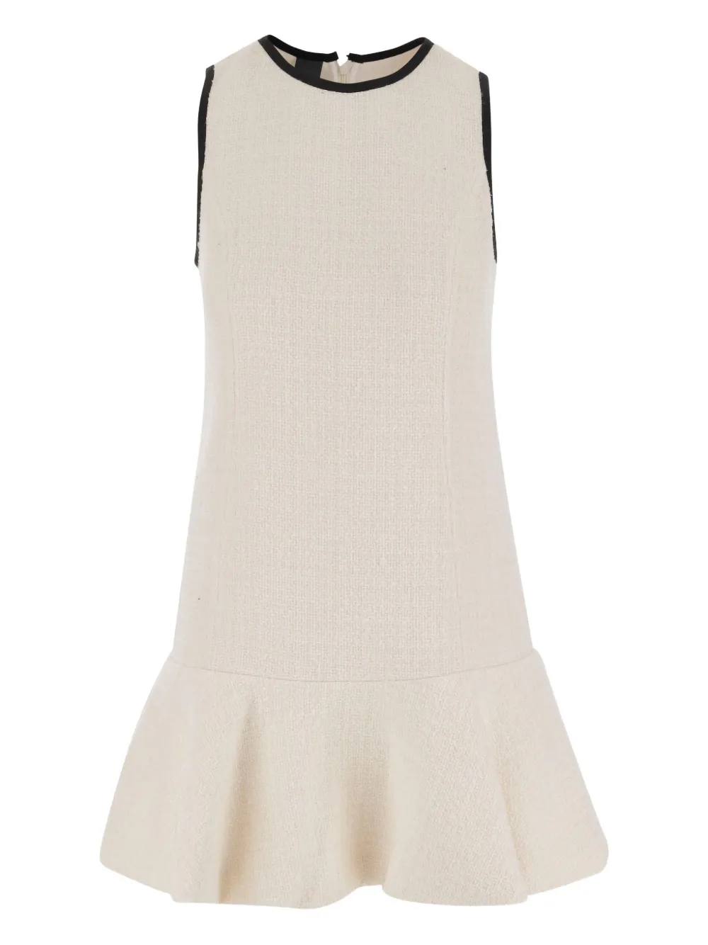 PINKO tweed ruffled dress Beige