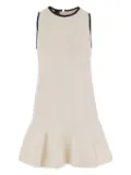 PINKO tweed ruffled dress - Neutrals