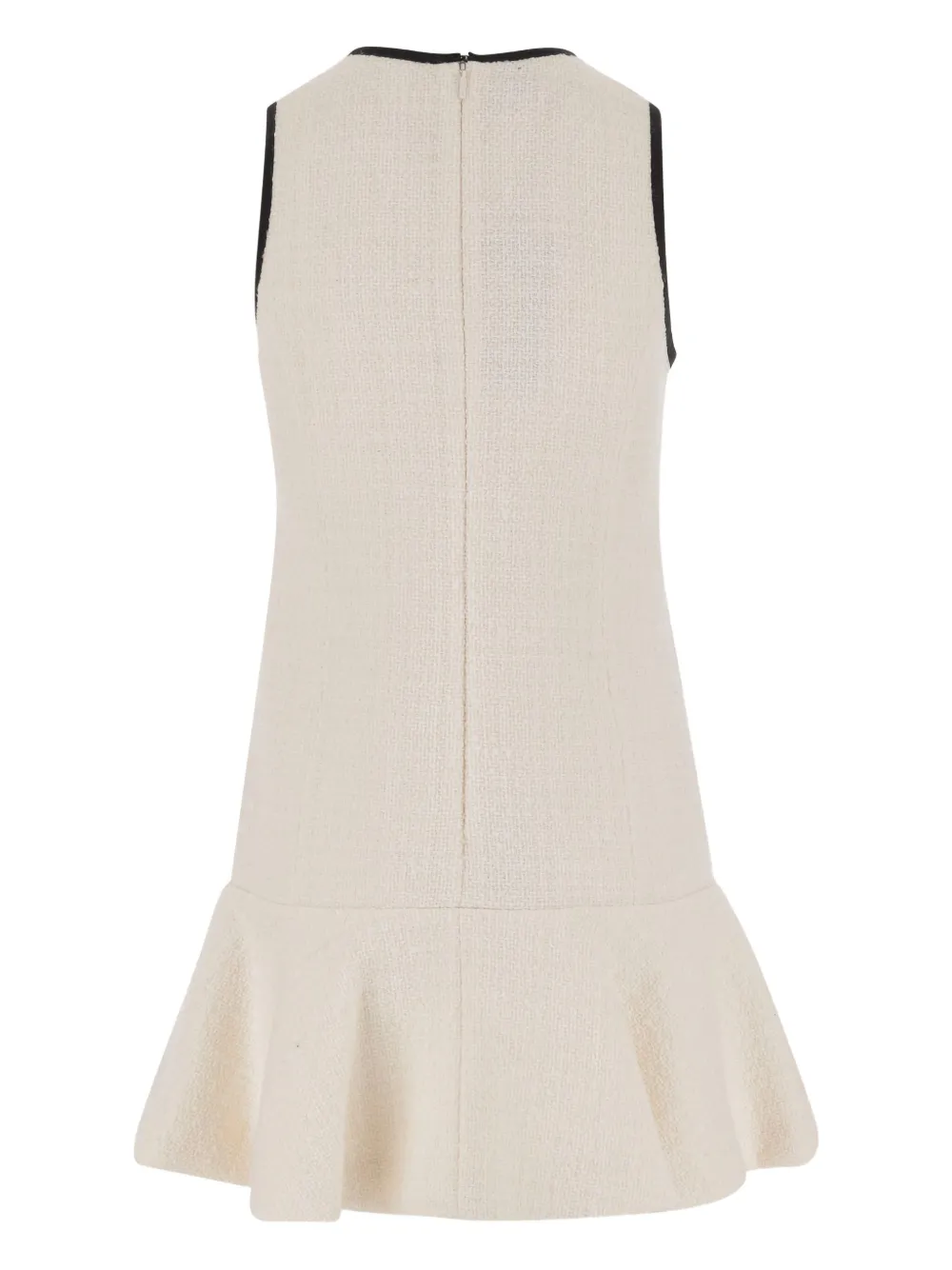 PINKO tweed ruffled dress Beige