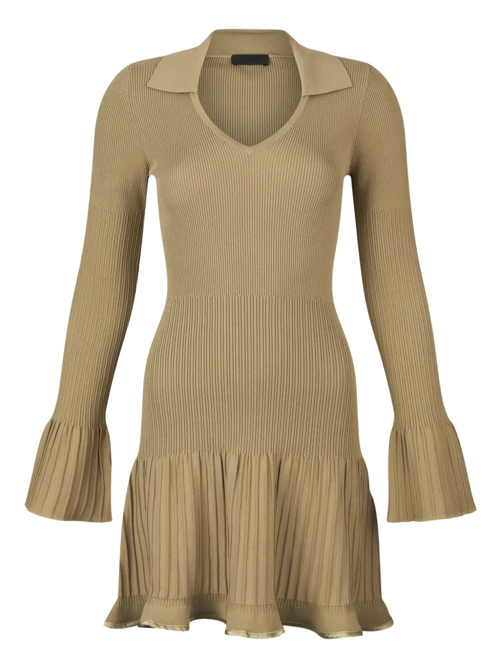 LIU JO ribbed mini dress Groen