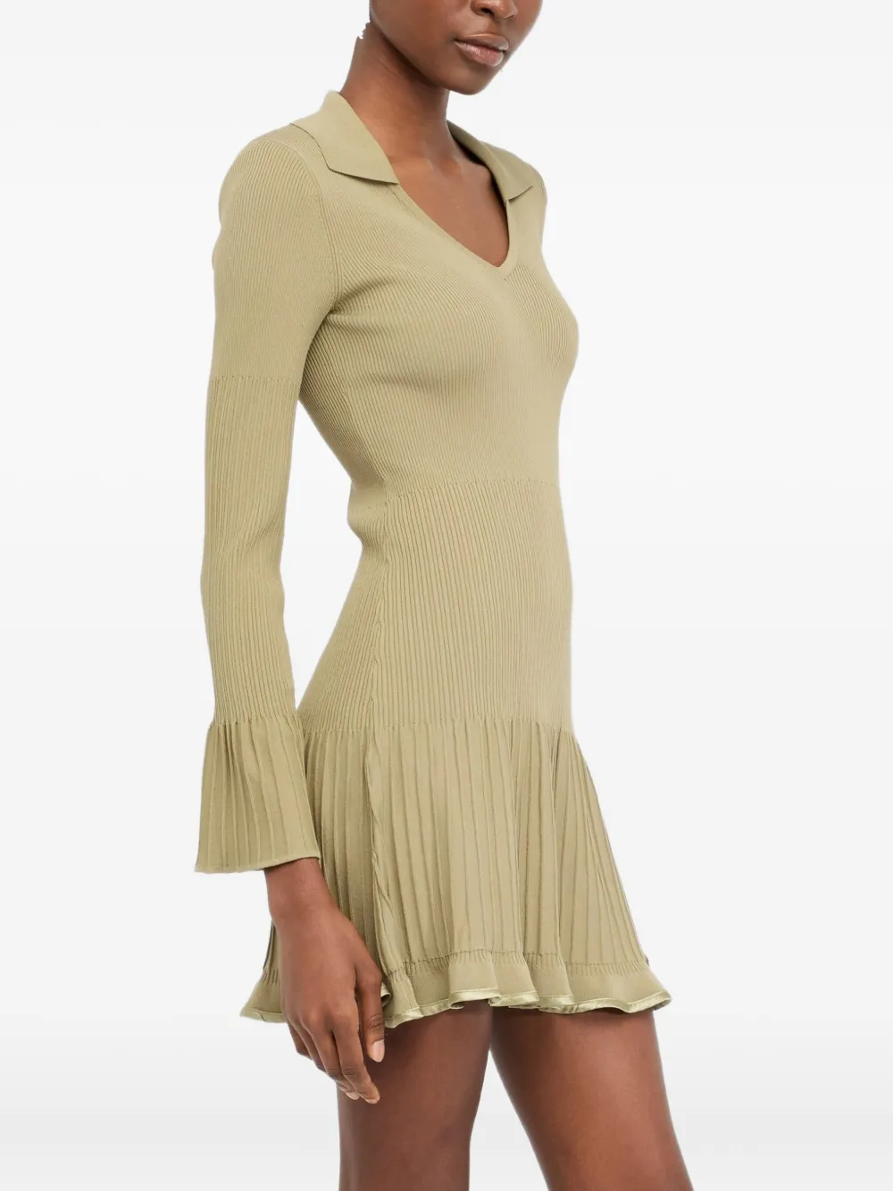 LIU JO ribbed mini dress Groen