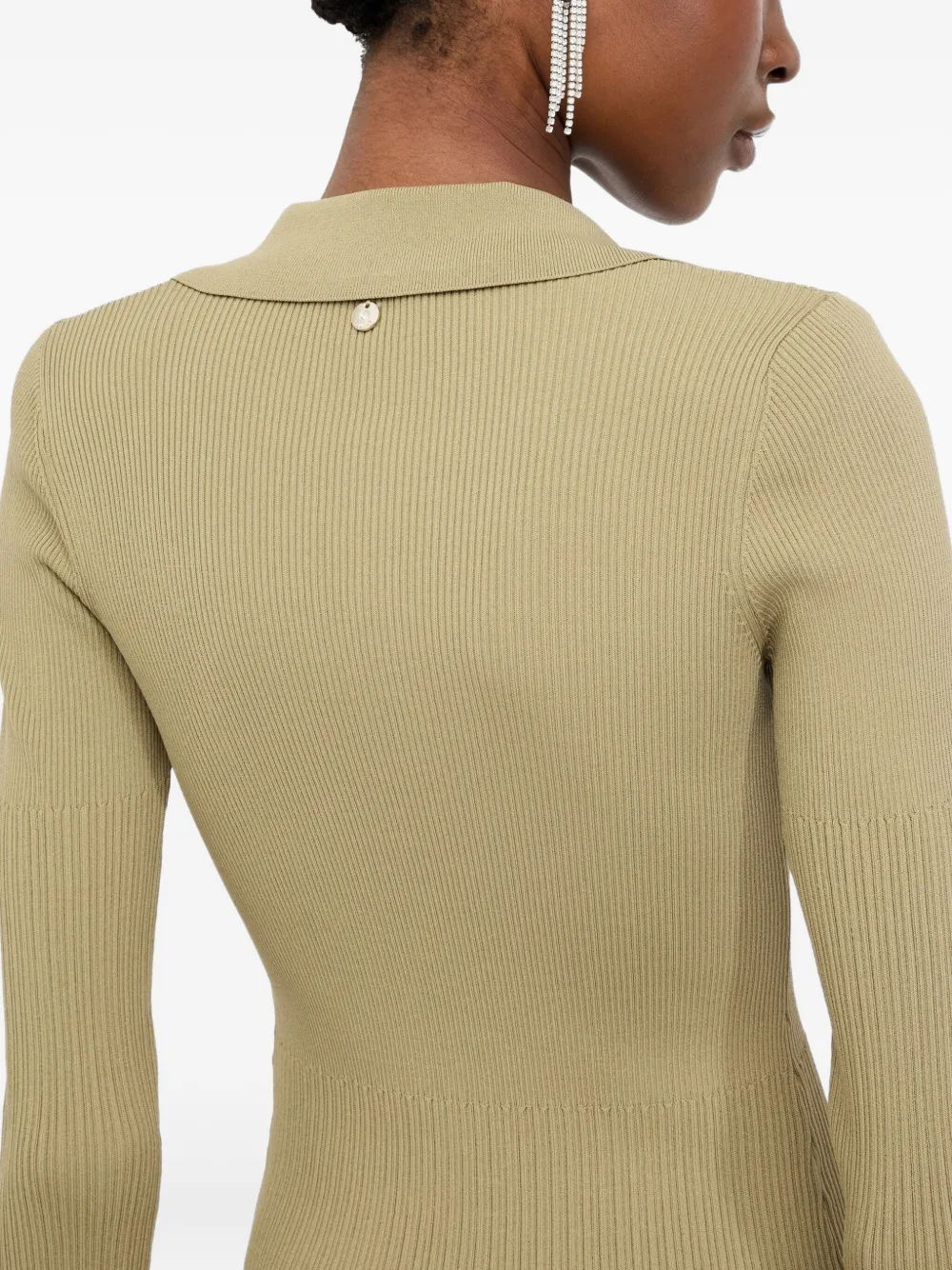 LIU JO ribbed mini dress Groen