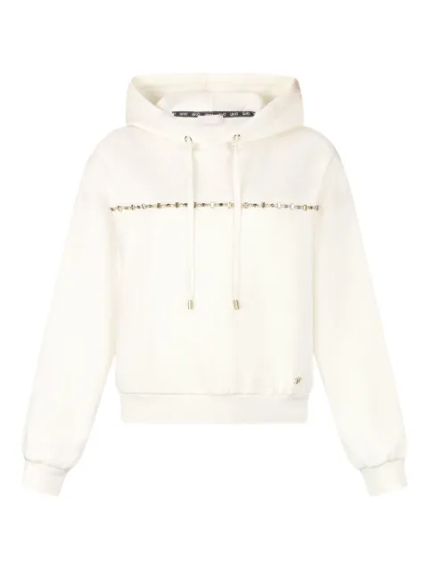 LIU JO rhinestone-embellished drawstring sweatshirt