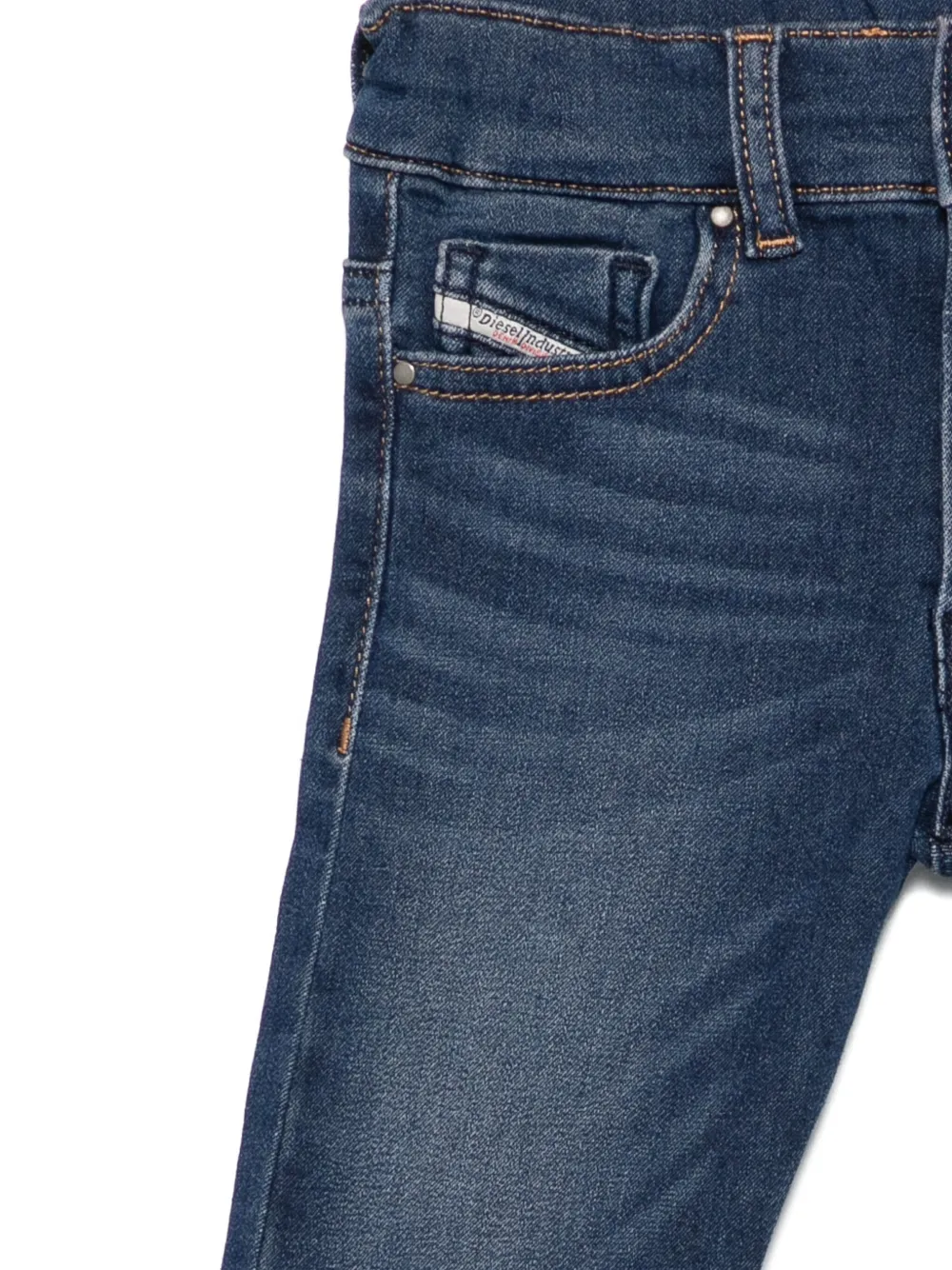Diesel Kids Jeans met logopatch Blauw