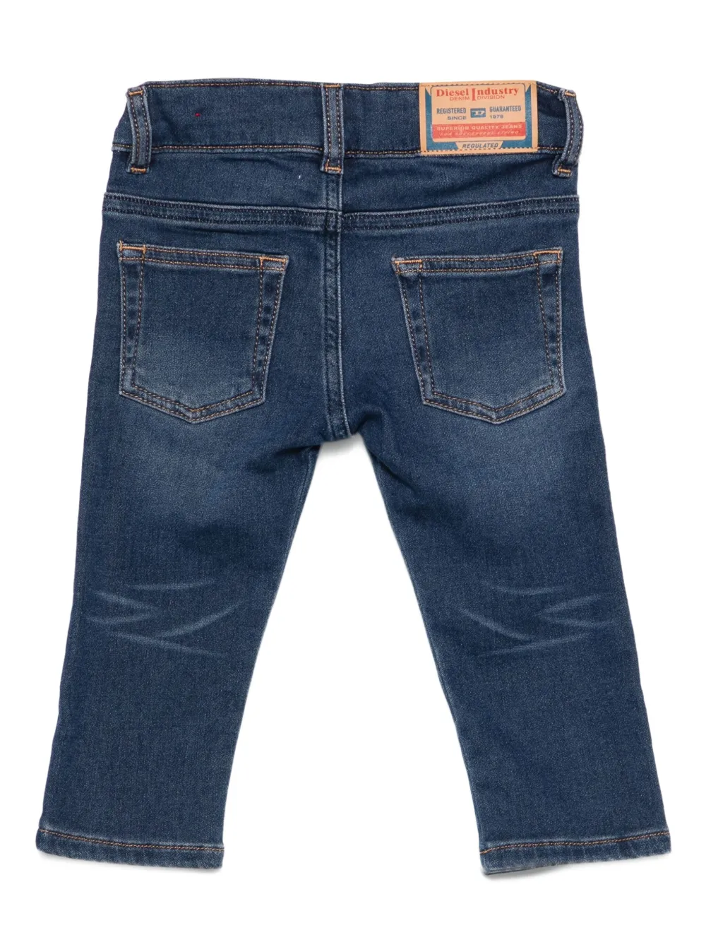 Diesel Kids Jeans met logopatch Blauw