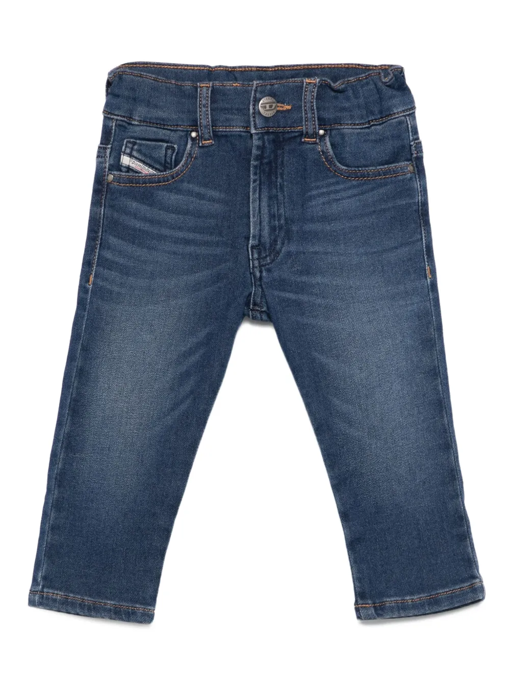Diesel Kids Jeans met logopatch Blauw