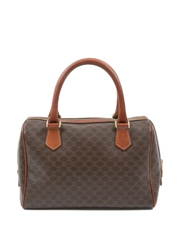80's仏！CELINE！ブラウンバッグ レディース] 80's ヴィンテージ セリーヌ 巾着バッグ ブラウン [CELINE