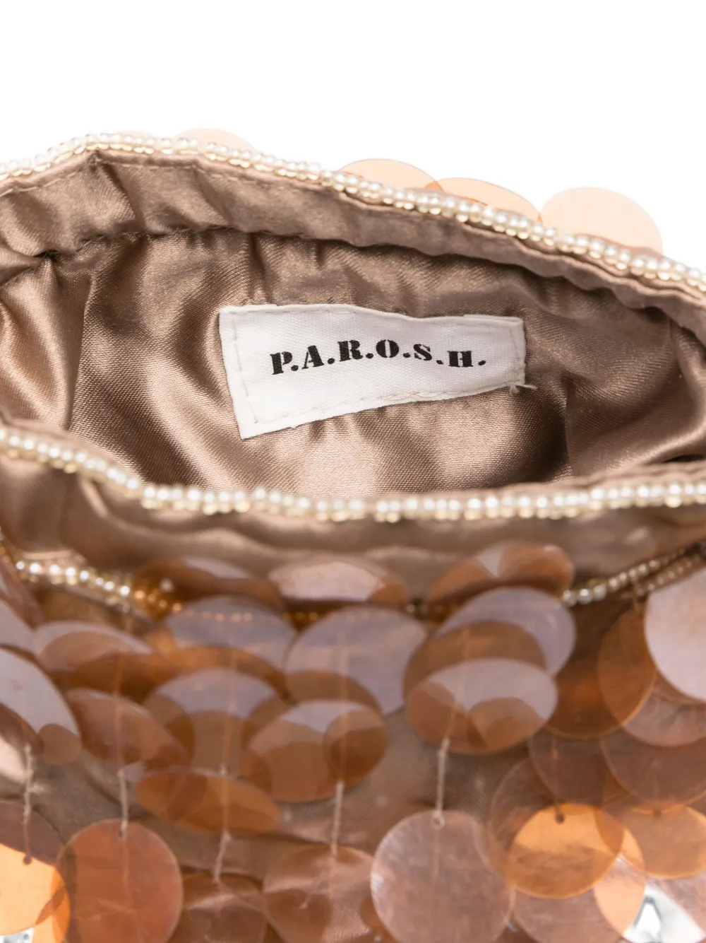 P.A.R.O.S.H. sequinned tassel-detail cross body bag Bruin