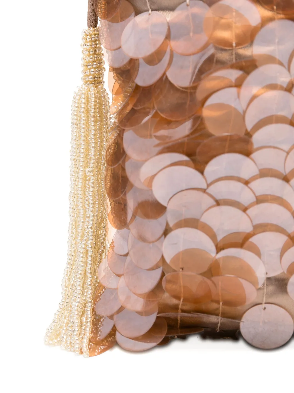P.A.R.O.S.H. sequinned tassel-detail cross body bag Bruin